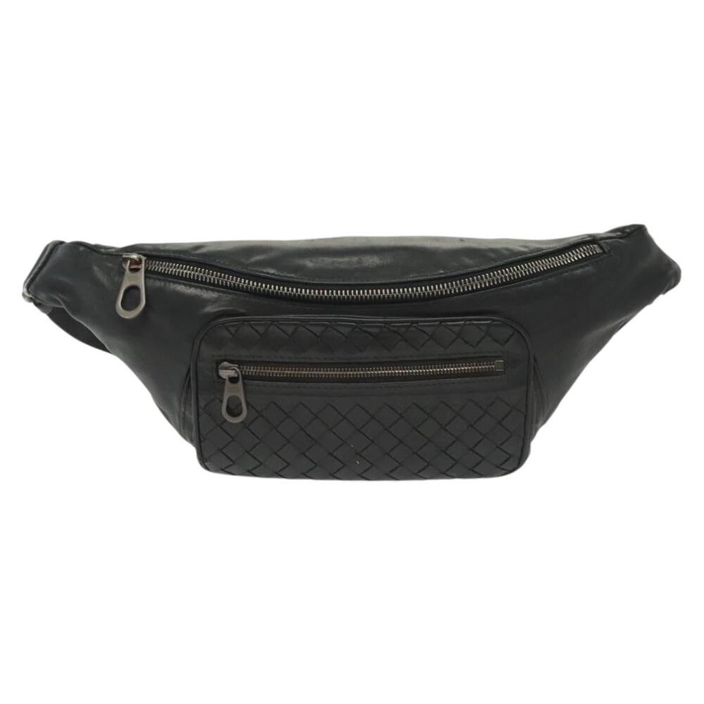 Bottega Veneta Intrecciato Waist Bag Black